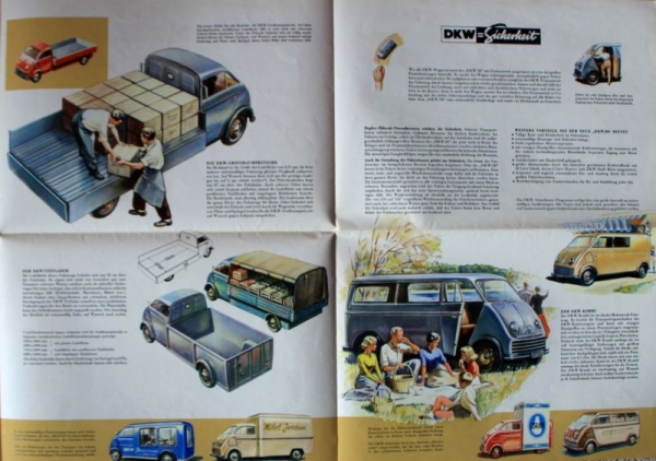 DKW Schnellaster 30 Modelprogram 1951 "Der neue DKW" Carbrochure (0082)